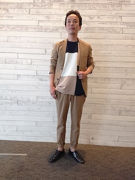 「ABAHOUSE GRAY（アバハウスグレイ）のアイテム」を使った、ナカムラ ヨウヘイさん（メンズ・165cm）の春コーディネート