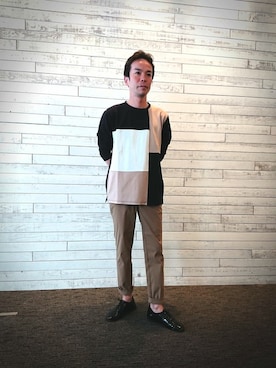 「エナメルシューズ」｜ナカムラ ヨウヘイさん（メンズ・165cm）の春コーディネート