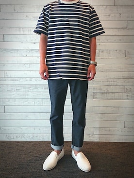 「Barbarian（バーバリアン）のアイテム」を使った、ナカムラ ヨウヘイさん（メンズ・165cm）の春コーディネート