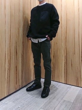 「MYSELF ABAHOUSE（マイセルフアバハウス）のアイテム」を使った、ナカムラ ヨウヘイさん（メンズ・165cm）の冬コーディネート