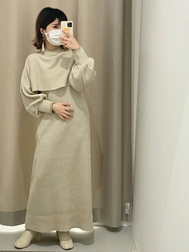 「TOGA PULLA（トーガ　プルラ）の【TOGA PULLA(トーガプルラ)】フリンジイヤリング TP01-AK276（イヤリング）」を使った、優さん（レディース・146cm）の春コーディネート