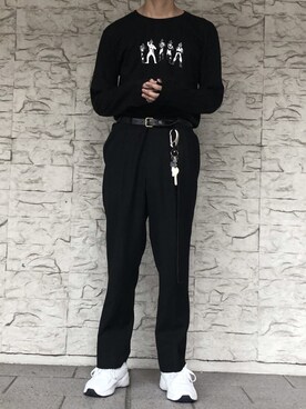 「Yohji Yamamoto（ヨウジヤマモト）のアイテム（キーケース/キーアクセサリー）」を使った、𝑺𝒉𝒖𝒉𝒆𝒊さん（メンズ・175cm）の秋コーディネート