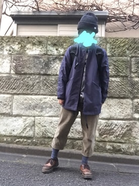 「nanamica（ナナミカ）のアイテム（その他アウター）」を使った、あゆむさん（メンズ・164cm）の冬コーディネート