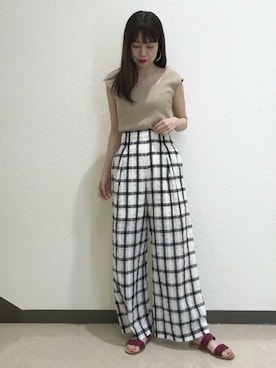 「スクエアネック(ネック)」｜LAGUNAMOON STAFFさん（レディース・162cm）の春コーディネート