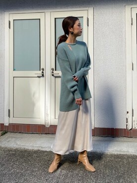 「異素材コーデ」｜LAGUNAMOON STAFFさん（レディース・170cm）の秋コーディネート