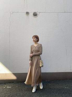 「春ワンピ」｜LAGUNAMOON STAFFさん（レディース・156cm）の冬コーディネート