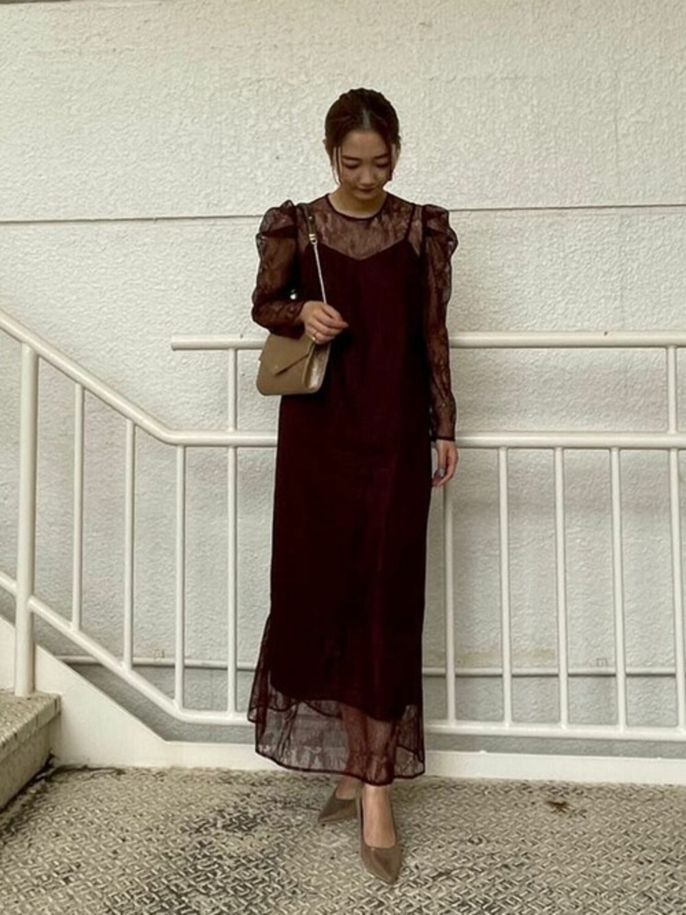 専用）LAGUNAMOON / LADYレイヤードサテンキャミソールワンピース