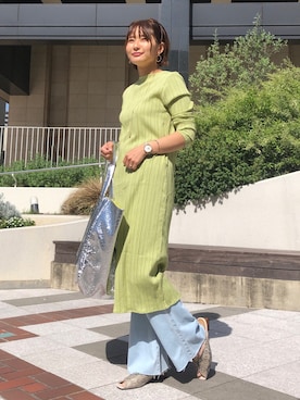 「パイソン柄」｜さとうさん（レディース・161cm）の春コーディネート