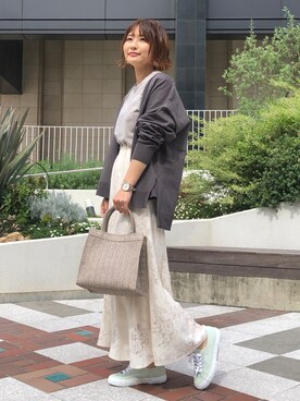 「SUPERGA（スペルガ）のアイテム」を使った、さとうさん（レディース・161cm）の春コーディネート