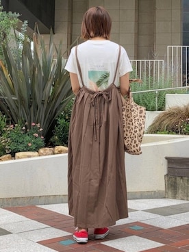 「Green　Parks（グリーンパークス）のアイテム」を使った、さとうさん（レディース・161cm）の夏コーディネート