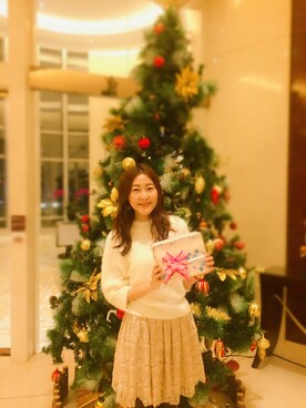 「MERRYCHRISTMAS」｜Elliannaさん（レディース・167cm）の冬コーディネート