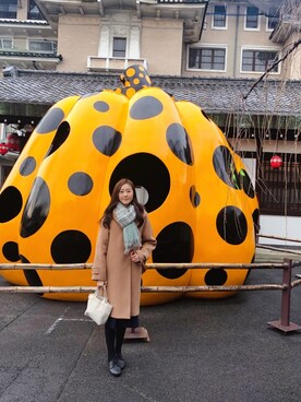 「nice claup」｜「アイテム（その他アウター）」を使った、Elliannaさん（レディース・166cm）の冬コーディネート