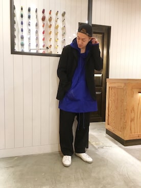 「Johnbull Private labo（ジョンブルプライベートラボ）のアイテム（テーラードジャケット）」を使った、ZAWAさん（メンズ・169cm）の冬コーディネート