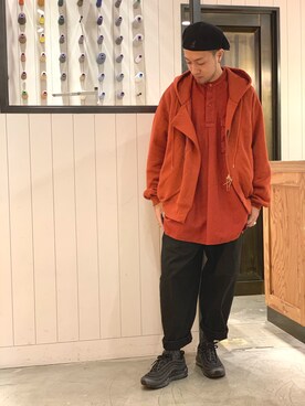 「Johnbull Private labo（ジョンブルプライベートラボ）のアイテム（チノパンツ）」を使った、ZAWAさん（メンズ・169cm）の秋コーディネート