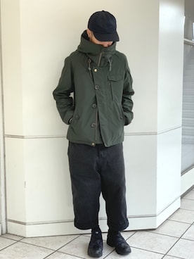 「Johnbull Private labo（ジョンブルプライベートラボ）のアイテム（ナイロンジャケット）」を使った、ZAWAさん（メンズ・169cm）の秋コーディネート
