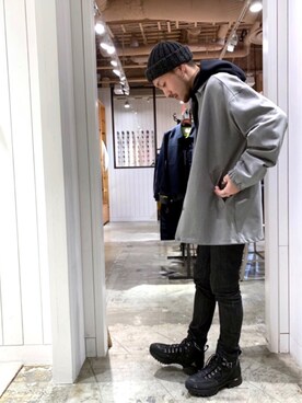 「Johnbull Private labo（ジョンブルプライベートラボ）のアイテム（スウェット）」を使った、ZAWAさん（メンズ・169cm）の冬コーディネート