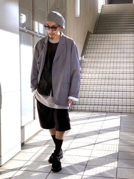 「Johnbull Private labo（ジョンブルプライベートラボ）のアイテム（その他シューズ）」を使った、ZAWAさん（メンズ・169cm）の春コーディネート