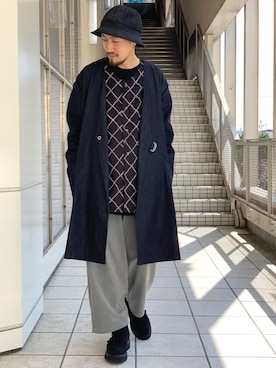 「Johnbull Private labo（ジョンブルプライベートラボ）のアイテム（その他アウター）」を使った、ZAWAさん（メンズ・169cm）の春コーディネート