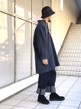 「Johnbull Private labo（ジョンブルプライベートラボ）のアイテム（その他シューズ）」を使った、ZAWAさん（メンズ・169cm）の春コーディネート