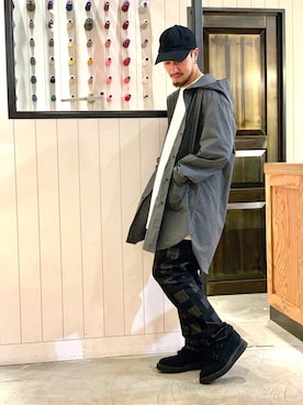 「Johnbull Private labo（ジョンブルプライベートラボ）のアイテム（その他シューズ）」を使った、ZAWAさん（メンズ・169cm）の夏コーディネート