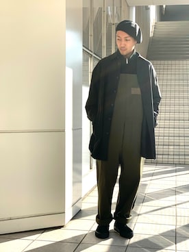「Johnbull Private labo（ジョンブルプライベートラボ）のアイテム（サロペット/オーバーオール）」を使った、ZAWAさん（メンズ・169cm）の秋コーディネート