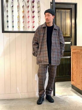「Johnbull Private labo（ジョンブルプライベートラボ）のアイテム（その他アウター）」を使った、ZAWAさん（メンズ・169cm）の秋コーディネート