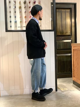 「Johnbull Private labo（ジョンブルプライベートラボ）のアイテム（その他シューズ）」を使った、ZAWAさん（メンズ・169cm）の冬コーディネート