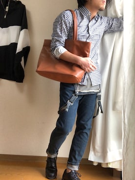 「Danner（ダナー）のアイテム（ローファー）」を使った、ペーちゃんさん（メンズ・169cm）の秋コーディネート