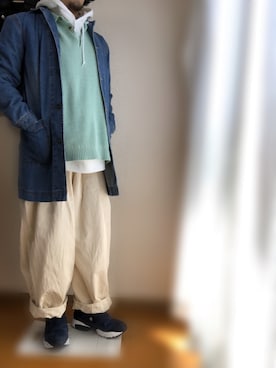「Pledge（プレッジ）のアイテム」を使った、ペーちゃんさん（メンズ・169cm）の春コーディネート