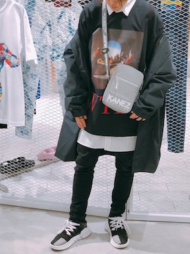 「HELMUT LANG（ヘルムートラング）のアイテム」を使った、Toshiki Masudaさん（メンズ・170cm）の春コーディネート