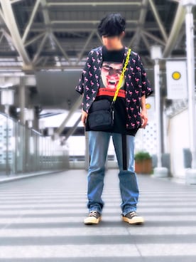 「DANKE SCHON（ダンケシェーン）のアイテム（バッグ）」を使った、Toshiki Masudaさん（メンズ・170cm）の春コーディネート