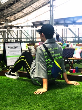 「WHITELAND（ホワイトランド）のアイテム（ボディバッグ/ウエストポーチ）」を使った、Toshiki Masudaさん（メンズ・170cm）の夏コーディネート