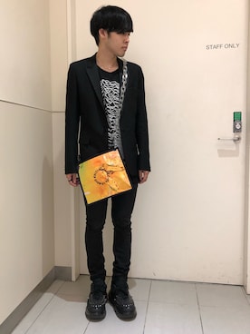 「DANKE SCHON（ダンケシェーン）のアイテム（バッグ）」を使った、Toshiki Masudaさん（メンズ・170cm）の夏コーディネート