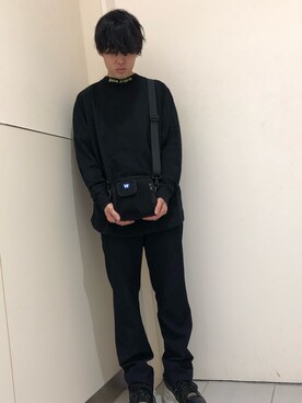 「WHITELAND（ホワイトランド）のアイテム（ボディバッグ/ウエストポーチ）」を使った、Toshiki Masudaさん（メンズ・170cm）の夏コーディネート