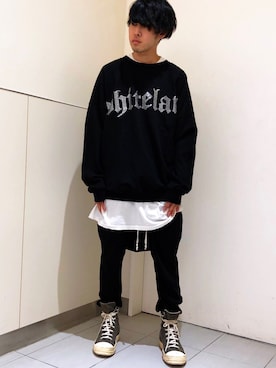 「WHITELAND（ホワイトランド）のアイテム（スウェット）」を使った、Toshiki Masudaさん（メンズ・170cm）の夏コーディネート