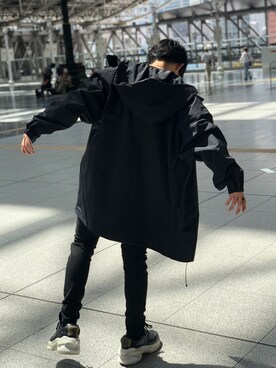 「秋のカフェオレコーデ」｜「アイテム（ステンカラーコート）」を使った、Toshiki Masudaさん（メンズ・170cm）の秋コーディネート
