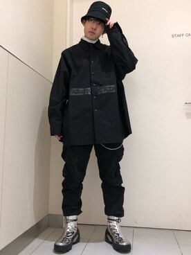 「L.H.P（エルエイチピー）のアイテム（帽子）」を使った、Toshiki Masudaさん（メンズ・170cm）の秋コーディネート