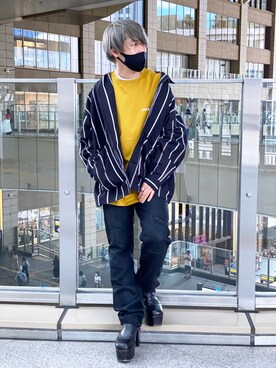 「WHITELAND（ホワイトランド）のWHITELAND/ホワイトランド/リネンシャツ（シャツ/ブラウス）」を使った、Toshiki Masudaさん（メンズ・170cm）の夏コーディネート