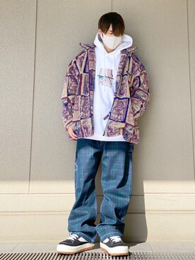 「L.H.P（エルエイチピー）のアイテム（パーカー）」を使った、Toshiki Masudaさん（メンズ・170cm）の秋コーディネート