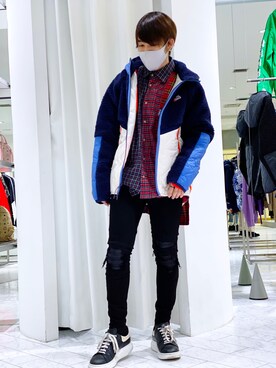「NIKE（ナイキ）のアイテム（ブルゾン）」を使った、Toshiki Masudaさん（メンズ・170cm）の秋コーディネート
