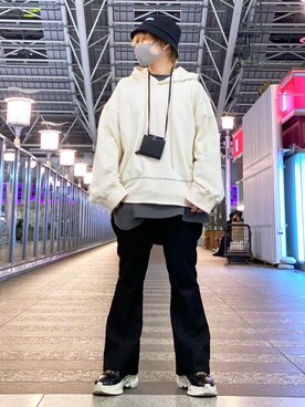 「KaneZ（ケインズ）のアイテム」を使った、Toshiki Masudaさん（メンズ・170cm）の冬コーディネート