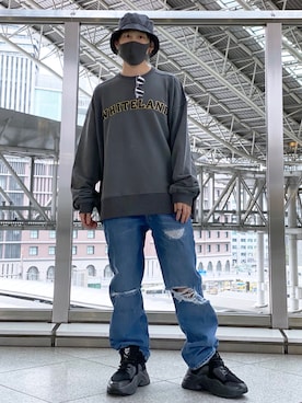 「DANKE SCHON（ダンケシェーン）のアイテム（帽子）」を使った、Toshiki Masudaさん（メンズ・170cm）の春コーディネート
