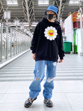 「KaneZ（ケインズ）のアイテム」を使った、Toshiki Masudaさん（メンズ・170cm）の春コーディネート