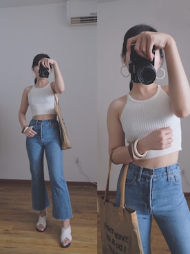 「blue」｜「アイテム（その他）」を使った、NkaKiotoさん（レディース・160cm）の夏コーディネート