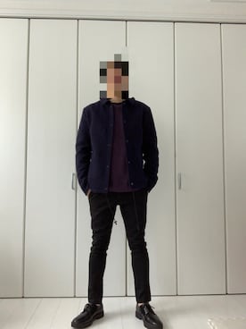 「スキニー」｜「アイテム（ピーコート）」を使った、xl-ws8さん（メンズ・172cm）の冬コーディネート