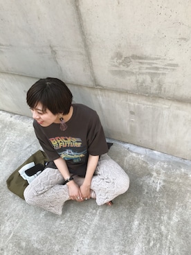 「OZOC（オゾック）のアイテム（シューズ）」を使った、夏子さん（レディース・169cm）の夏コーディネート