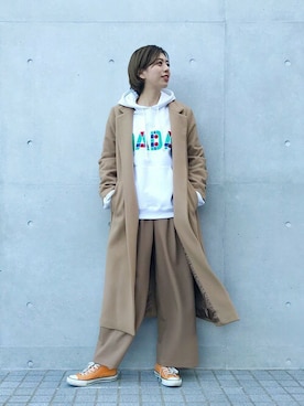 「STUDIOUS SELECT（ステュディオスセレクト）のアイテム」を使った、夏子さん（レディース・169cm）の秋コーディネート