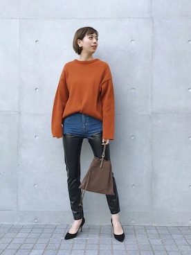 夏子さん（レディース・169cm）の冬コーディネート