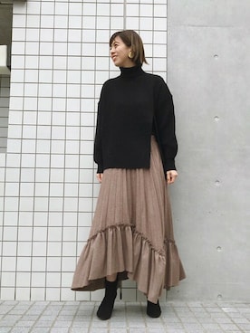 夏子さん(レディース・169cm)の冬コーディネート