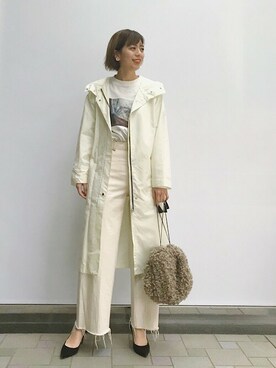 「STUDIOUS（ステュディオス）のアイテム（モッズコート）」を使った、夏子さん（レディース・169cm）の冬コーディネート